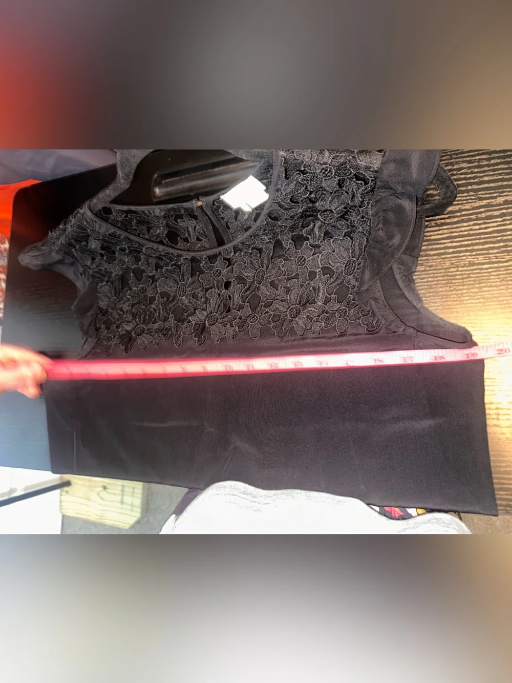 Kate Spade Size Large Black Lace Yoke Flutter Sleeve Women’s Top